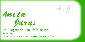 anita juras business card